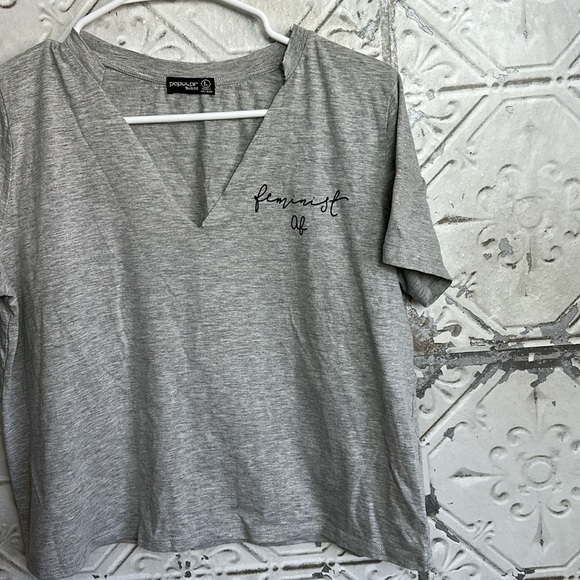 Tops - Feminist AF vneck crop